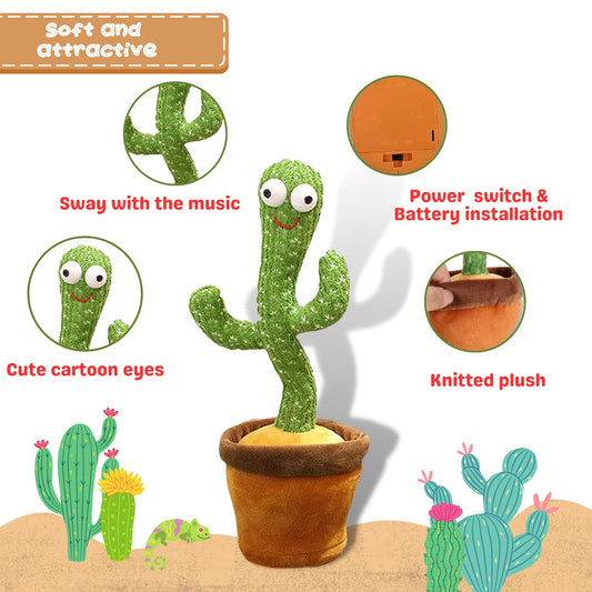 Dancing Cactus Toy, Cactus Musical Baby Toys|Toy for Home Decoration and Children Playing